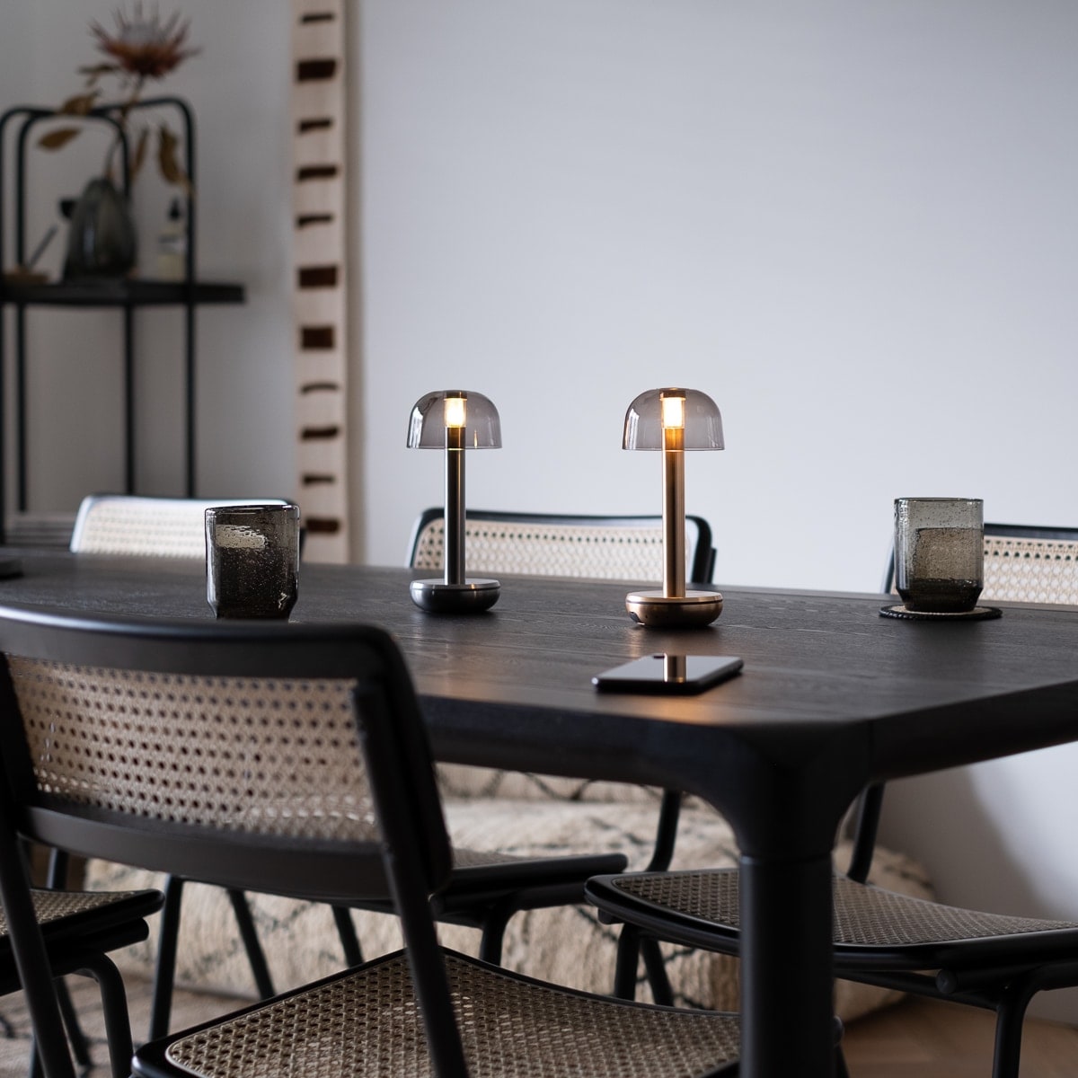 Two Gold Smoked Cordless Table Lamp | Humble - Wake Concept Store