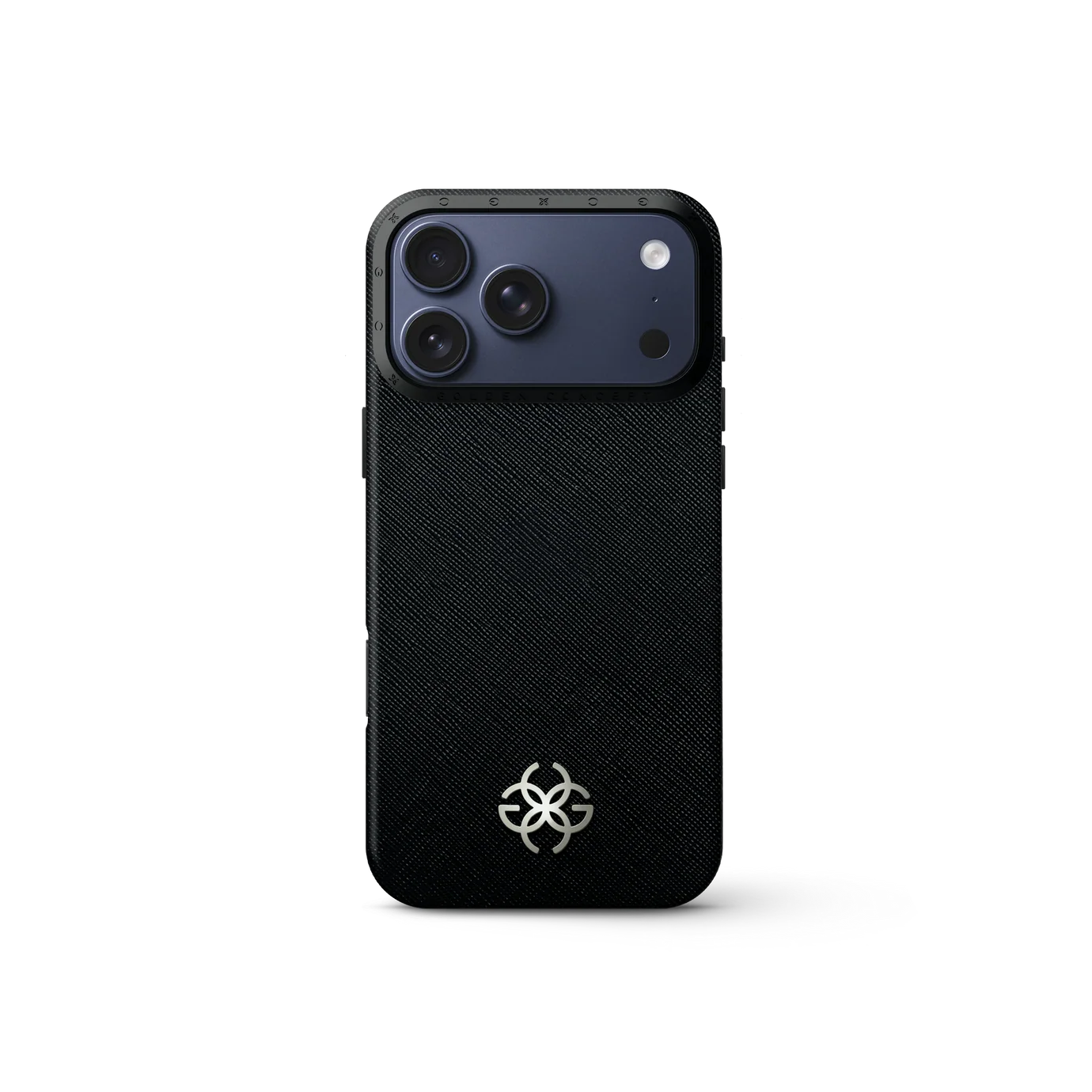 iPhone Case 17 Pro Max, Saffiano Leather Logo