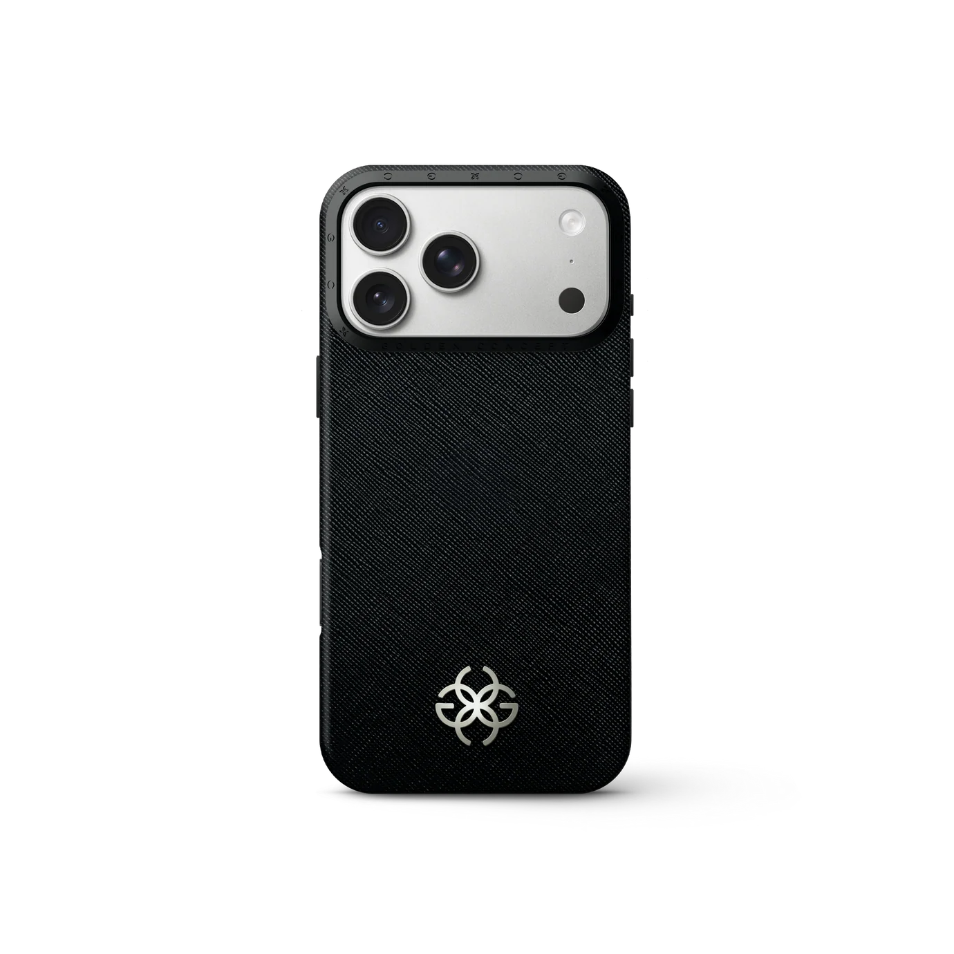 iPhone Case 17 Pro Max, Saffiano Leather Logo