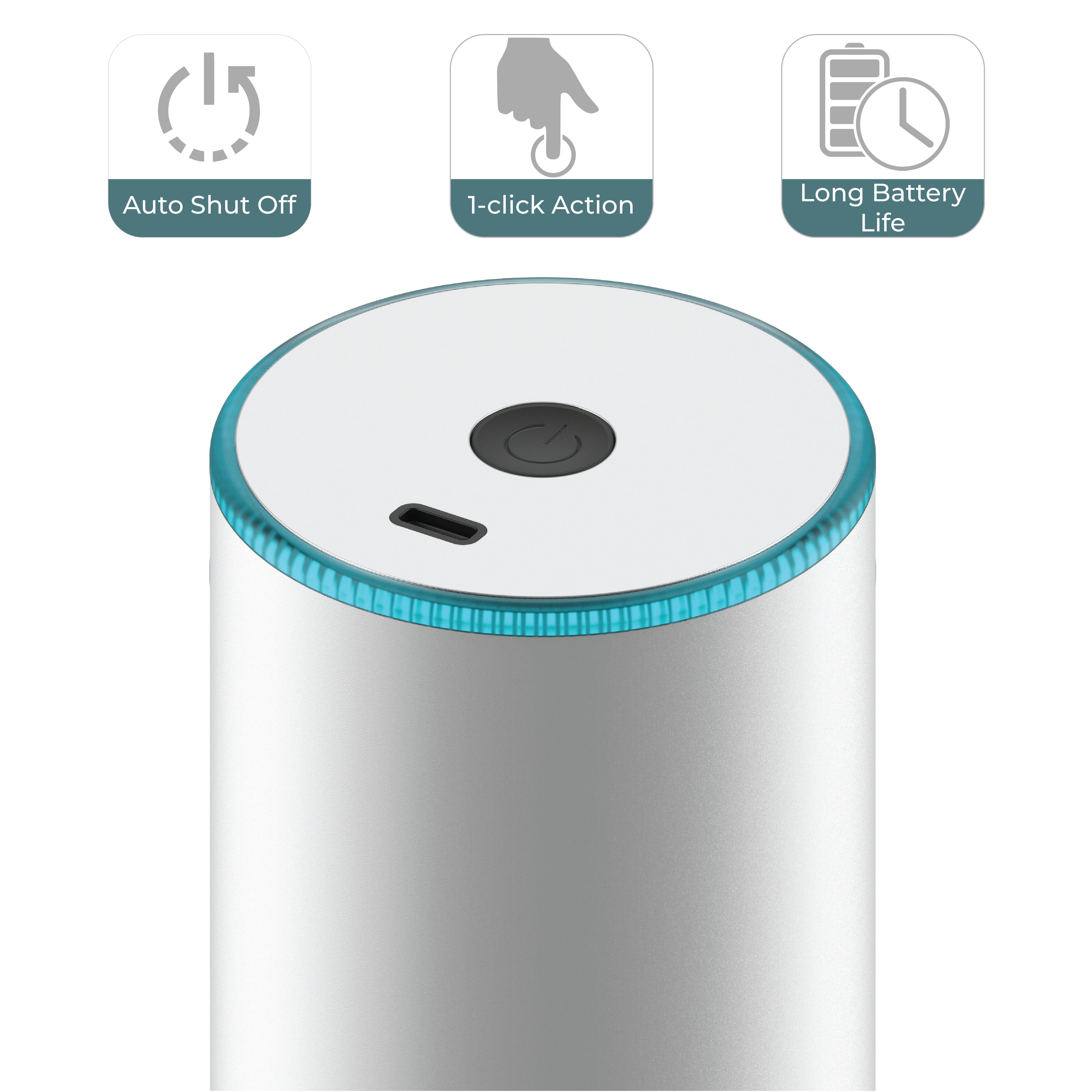 Groove Compact Coffee Bean Grinder, White