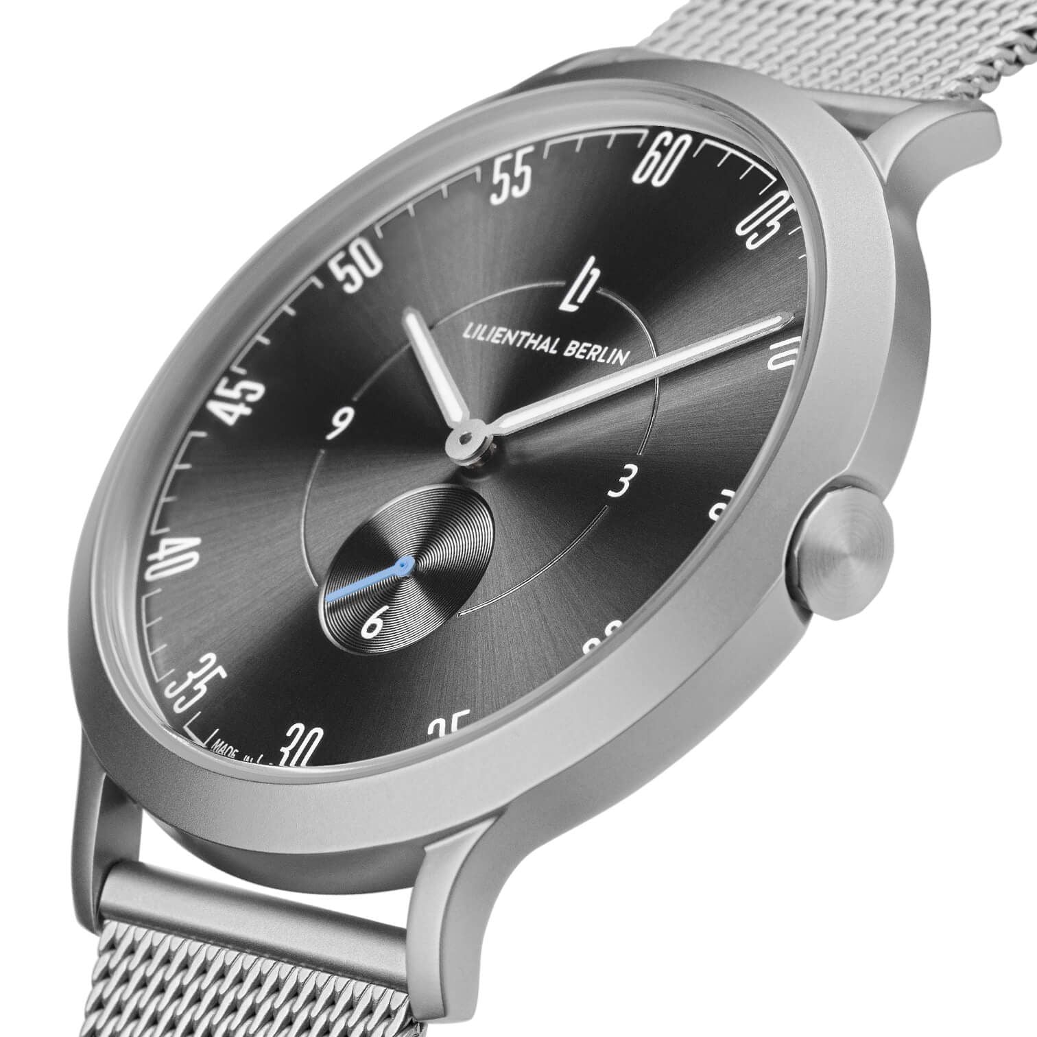 Lilienthal 1, All Silver Small/ Stainless Steel Strap