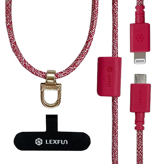 Lexfun Power Sling Adjustable Phone Strap & Charging Cable