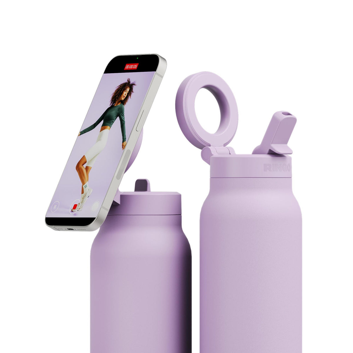 RINGO PRO Magsafe Water Bottle with Sip Lid 24oz, Lilac