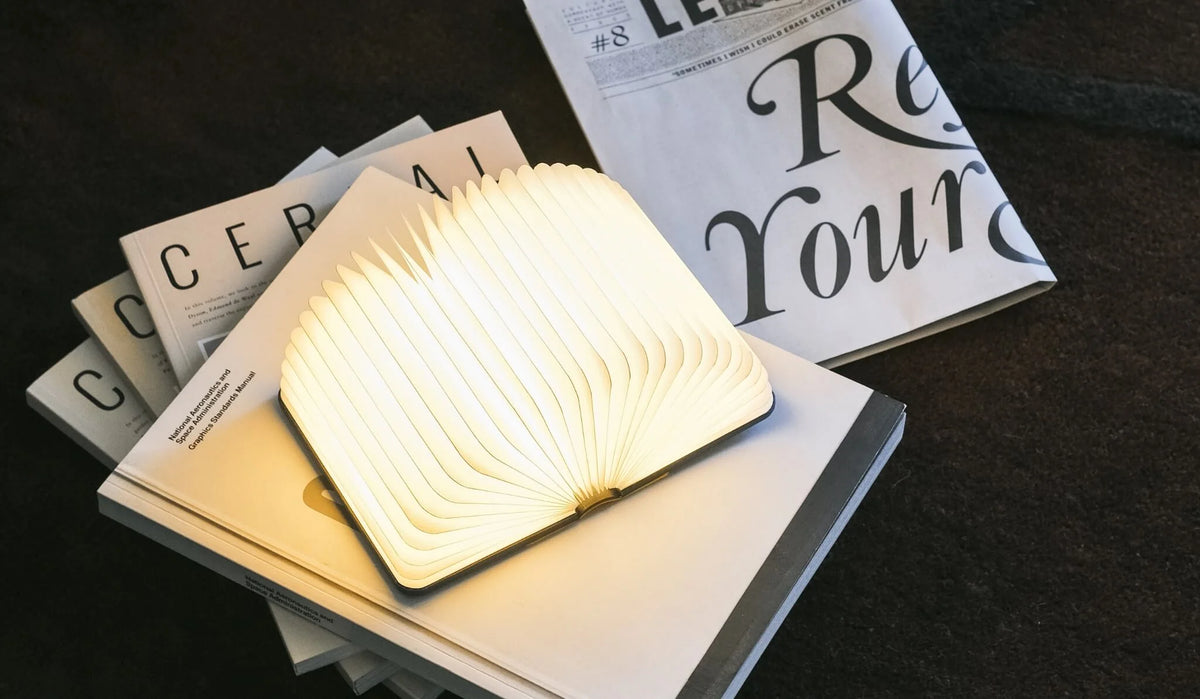 Lito Mini Book Lamp, Orange/Black | Lumio - Wake Concept Store