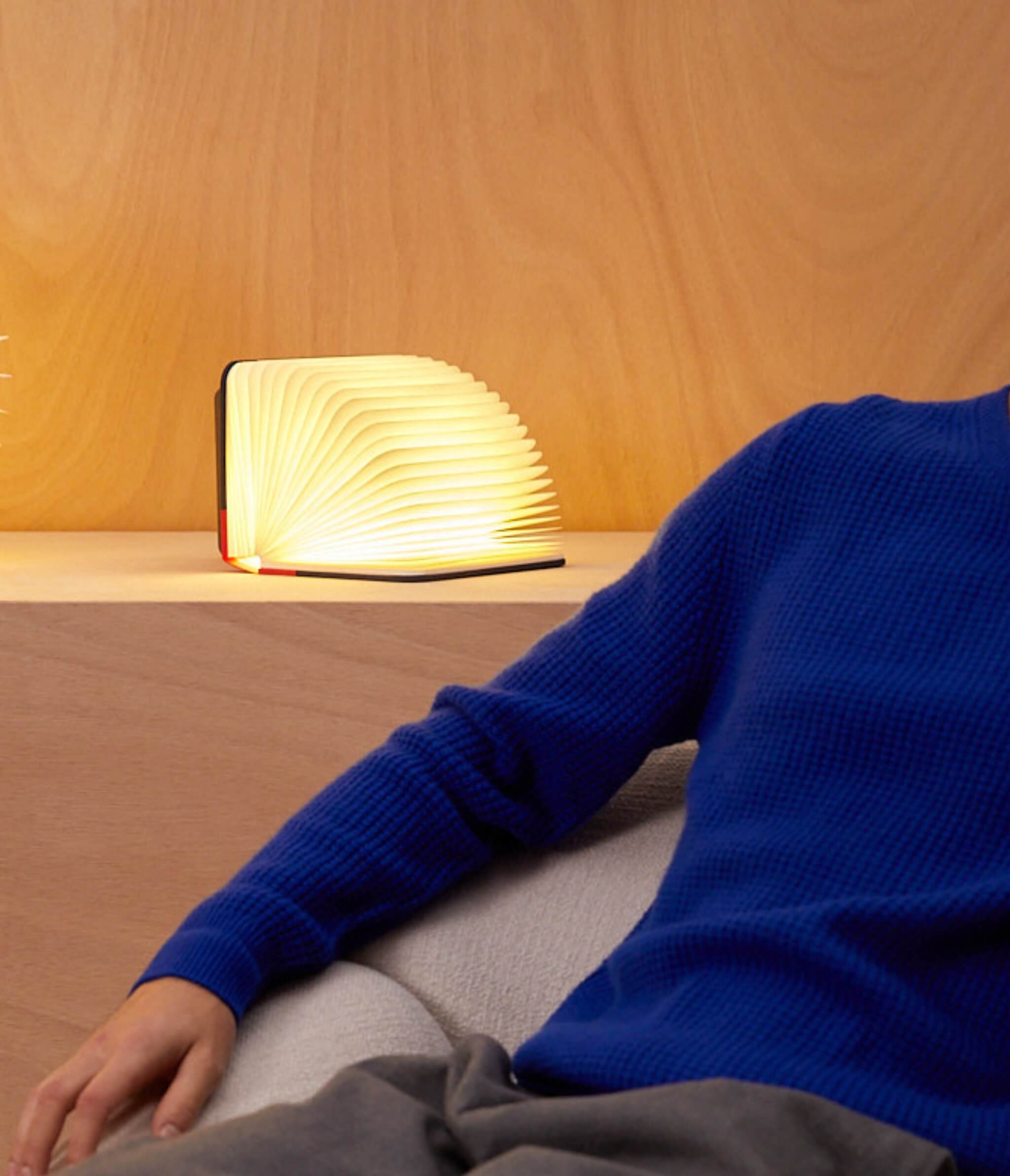 Lito Mini Book Lamp, Yellow/Navy | Lumio - Wake Concept Store
