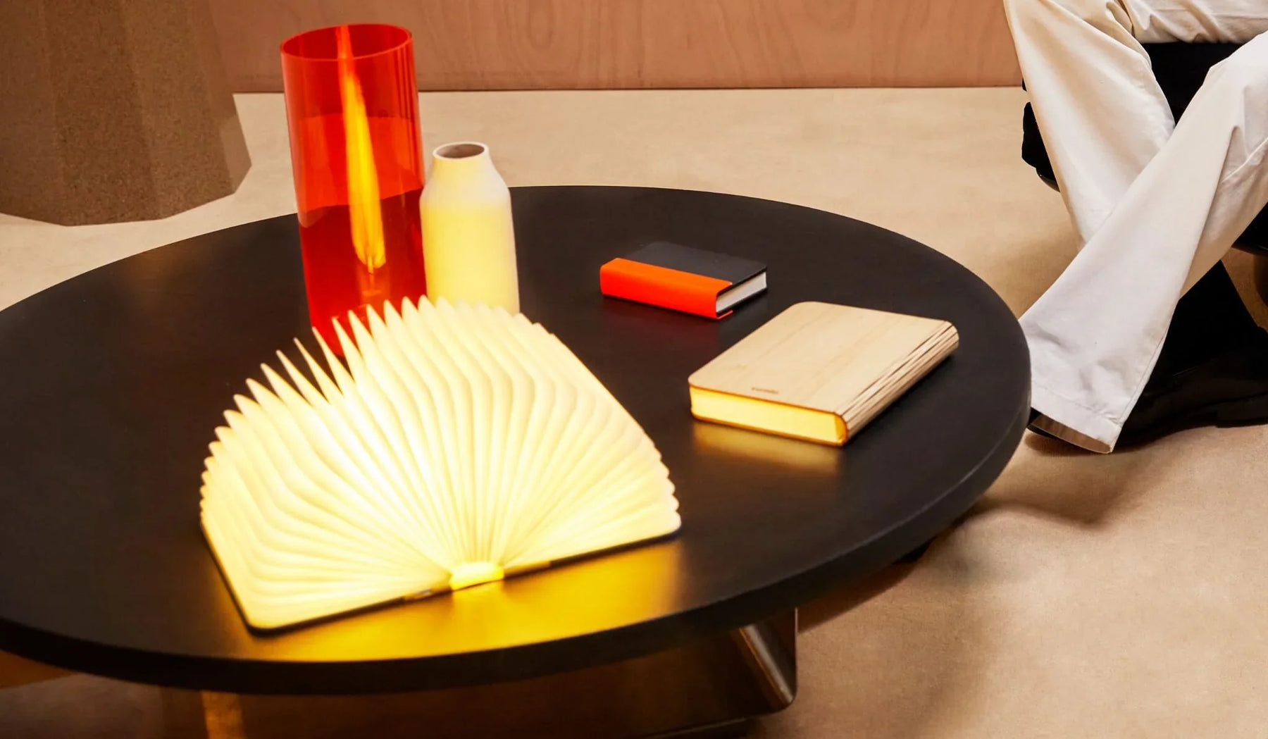 Lito Mini Book Lamp, Yellow/Navy | Lumio - Wake Concept Store