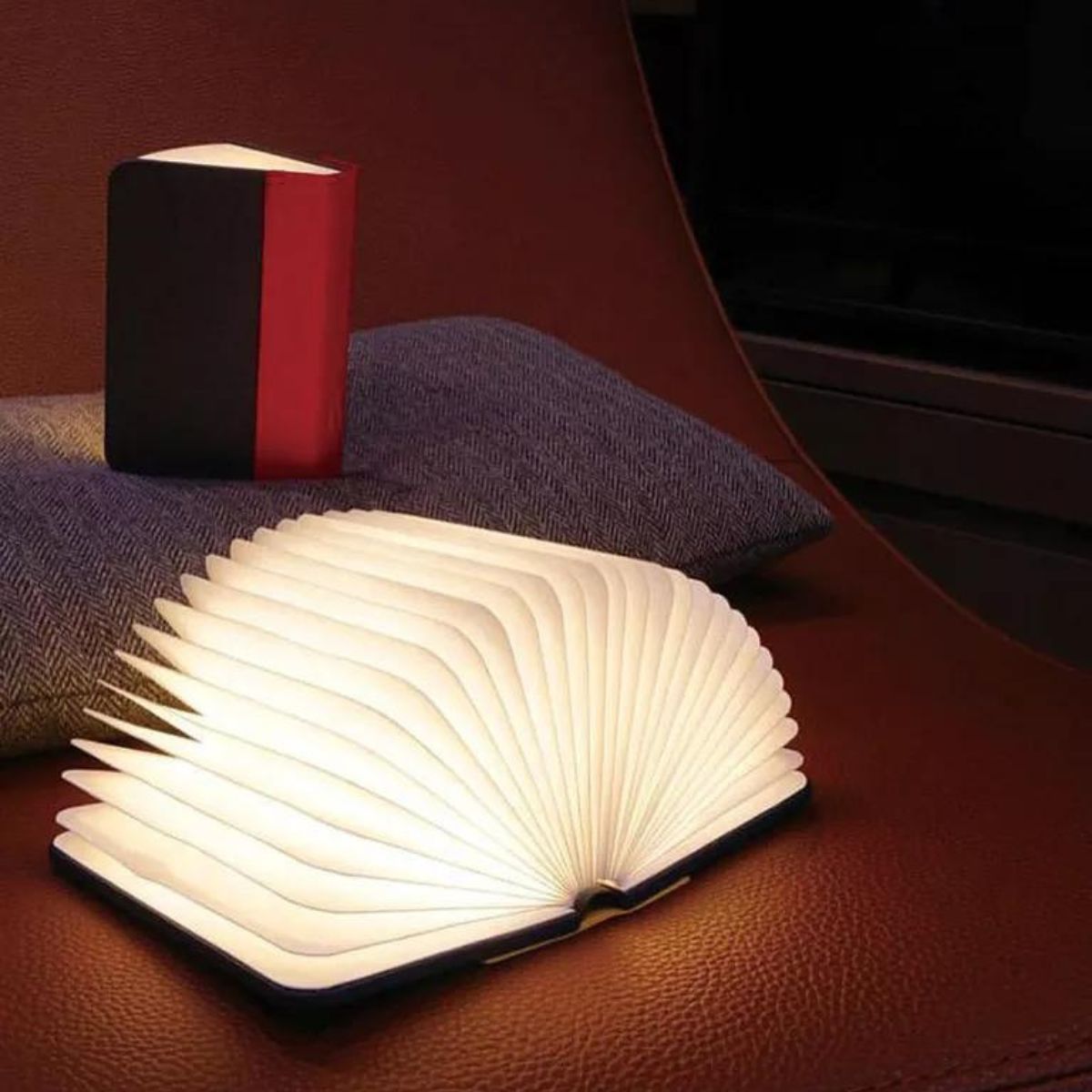 Lito Mini Book Lamp, Red/Gray | Lumio - Wake Concept Store