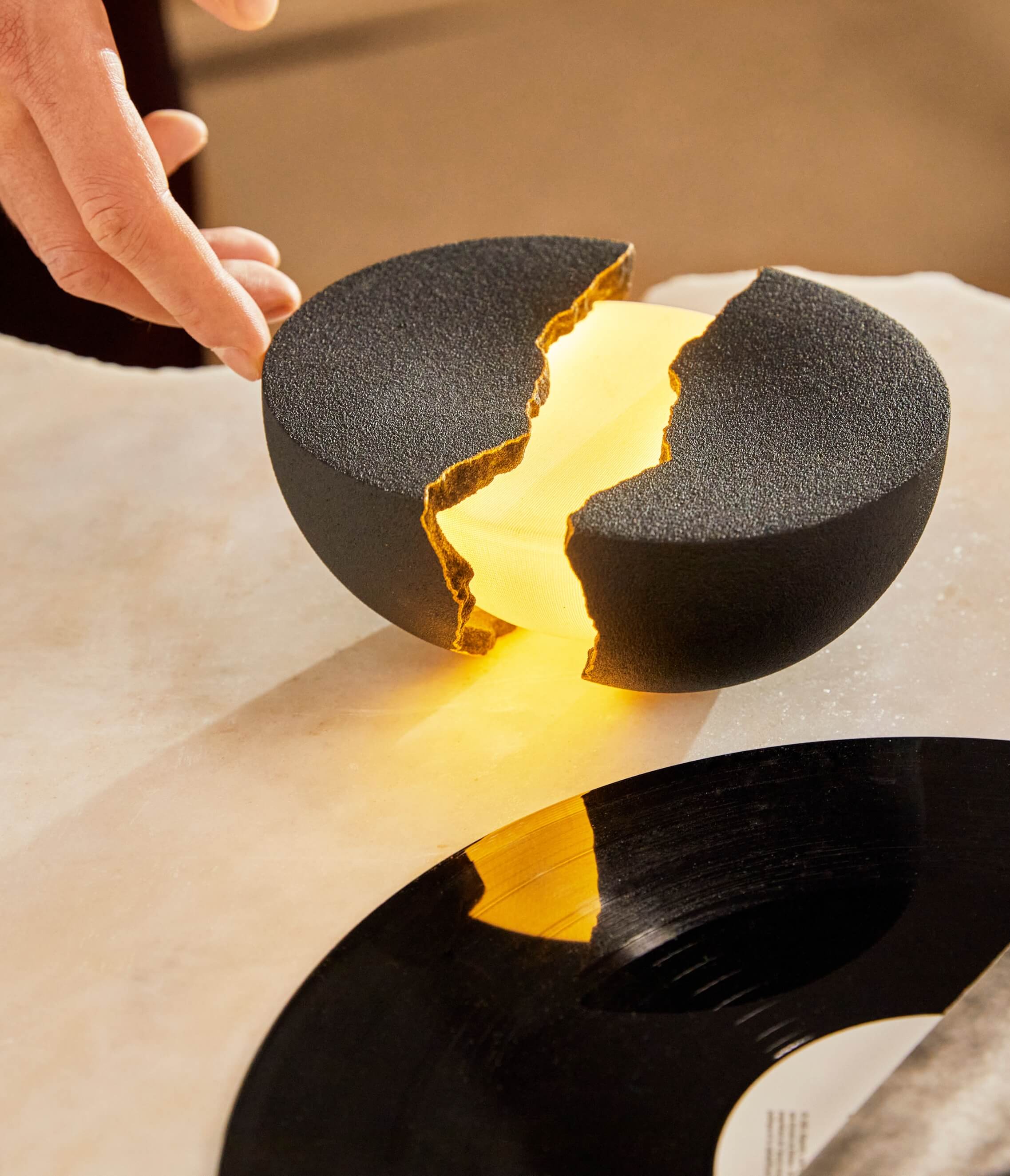 Teno Illuminated Bluetooth Speaker, Lava black | Lumio - Wake Concept Store