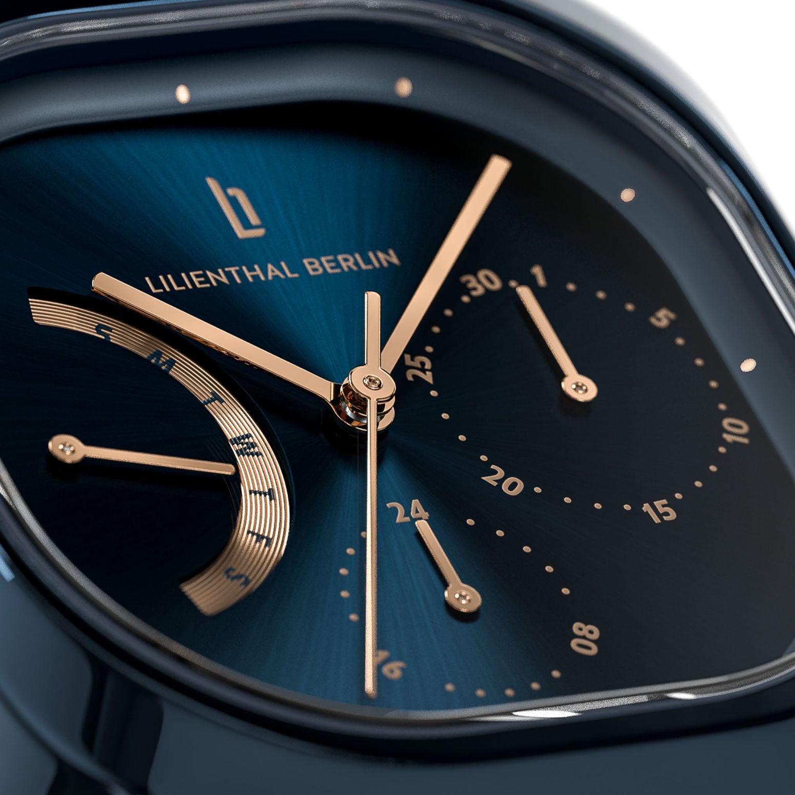 Multimatica, Blue Rose/ Gold Mesh Strap