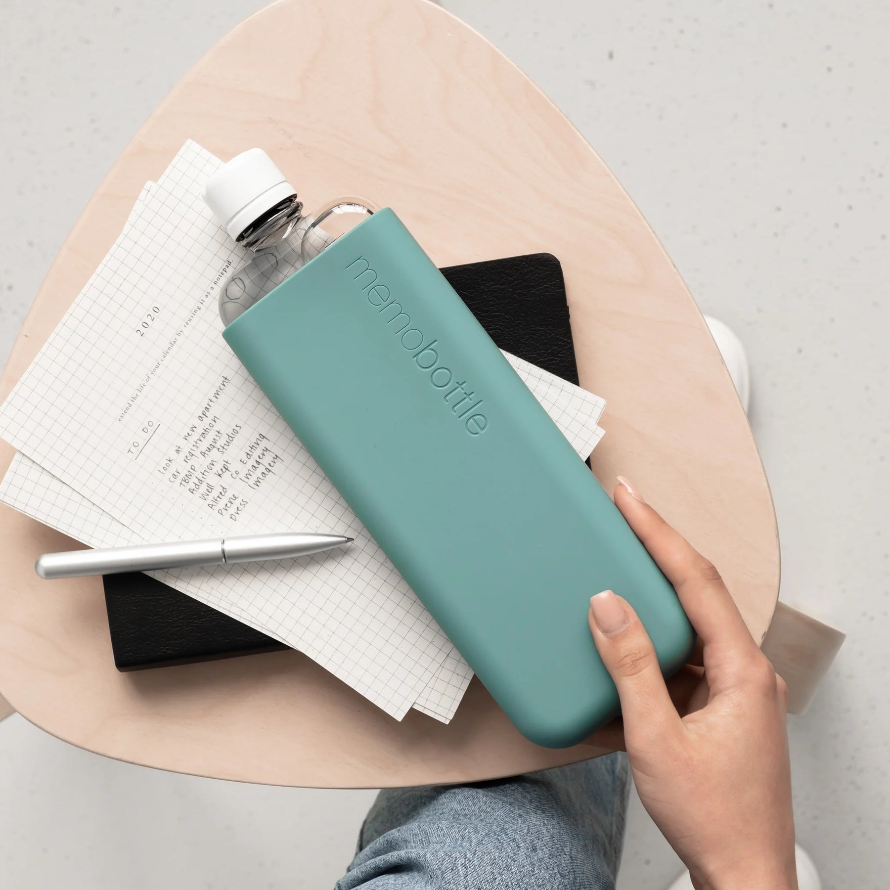 SLIM Silicone Sleeve, Sea Mist | memobottle - Wake Concept Store