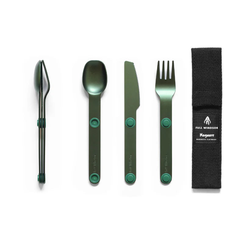 Magware - Magnetic Flatware Single Set, Green