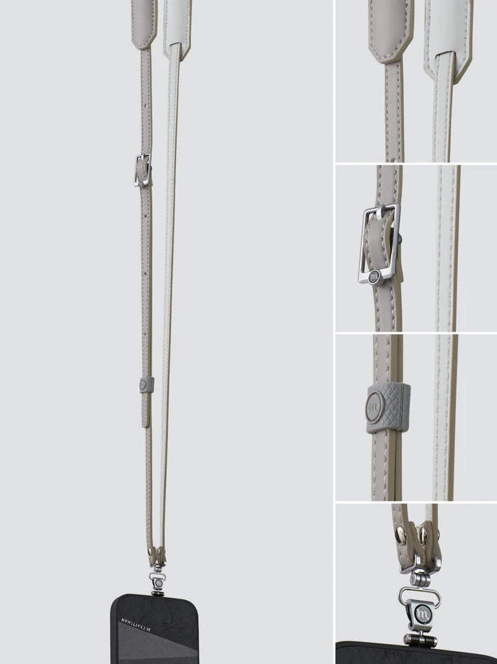 Planeta Microfibre Leather Crossbody Phone Strap, Dusty Grey | M.Craftsman - Wake Concept Store