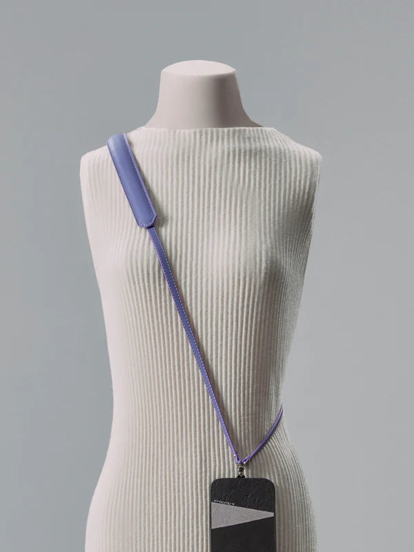Planeta Genuine Leather Crossbody Phone Strap, Purple | M.Craftsman - Wake Concept Store