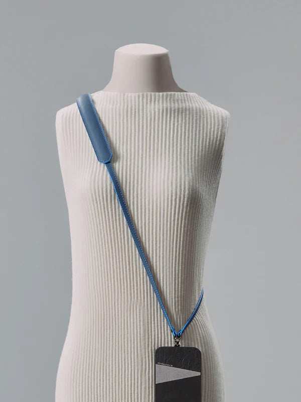 Planeta Genuine Leather Crossbody Phone Strap, Blue | M.Craftsman - Wake Concept Store
