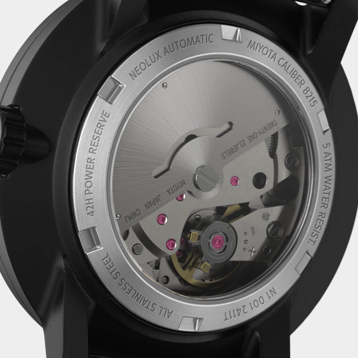 Neolux, Grey Mint/ Stainless Steel Black Matte