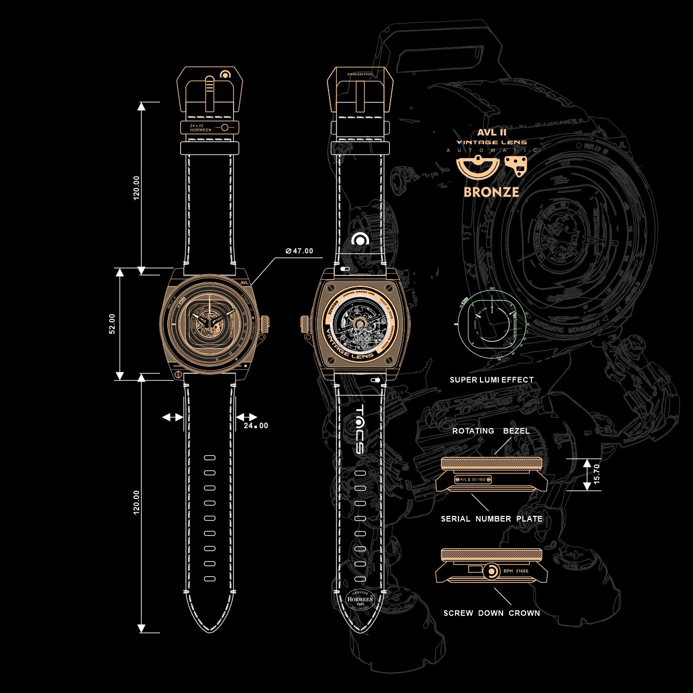 Robotoys X Automatic Vintage Lens II, Bronze | TACS - Wake Concept Store
