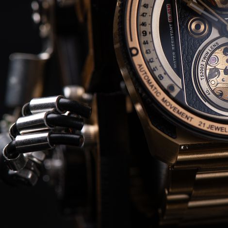 Robotoys X Automatic Twin Lens Watch, Gold