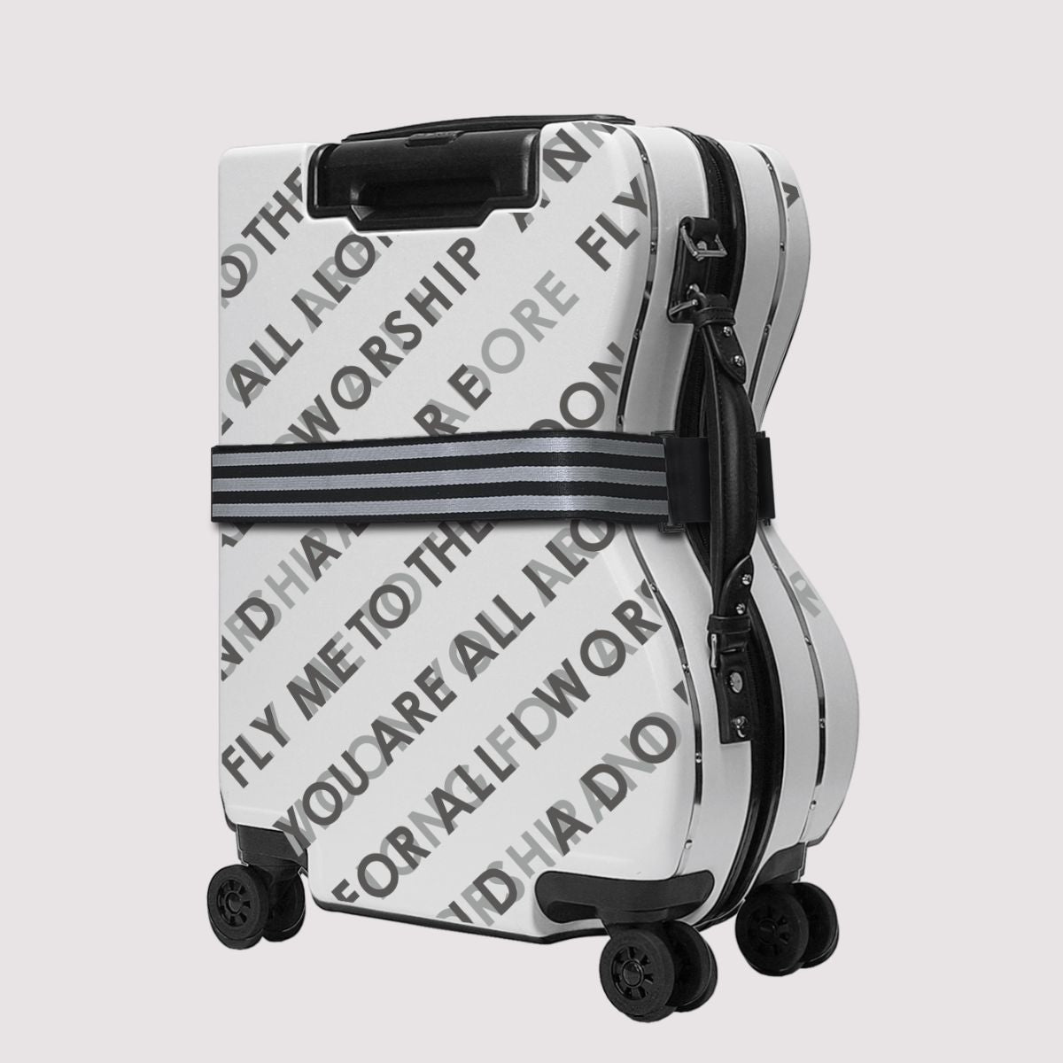 OOKONN Curve 20" Carry-on Luggage, Fly Me To The Moon