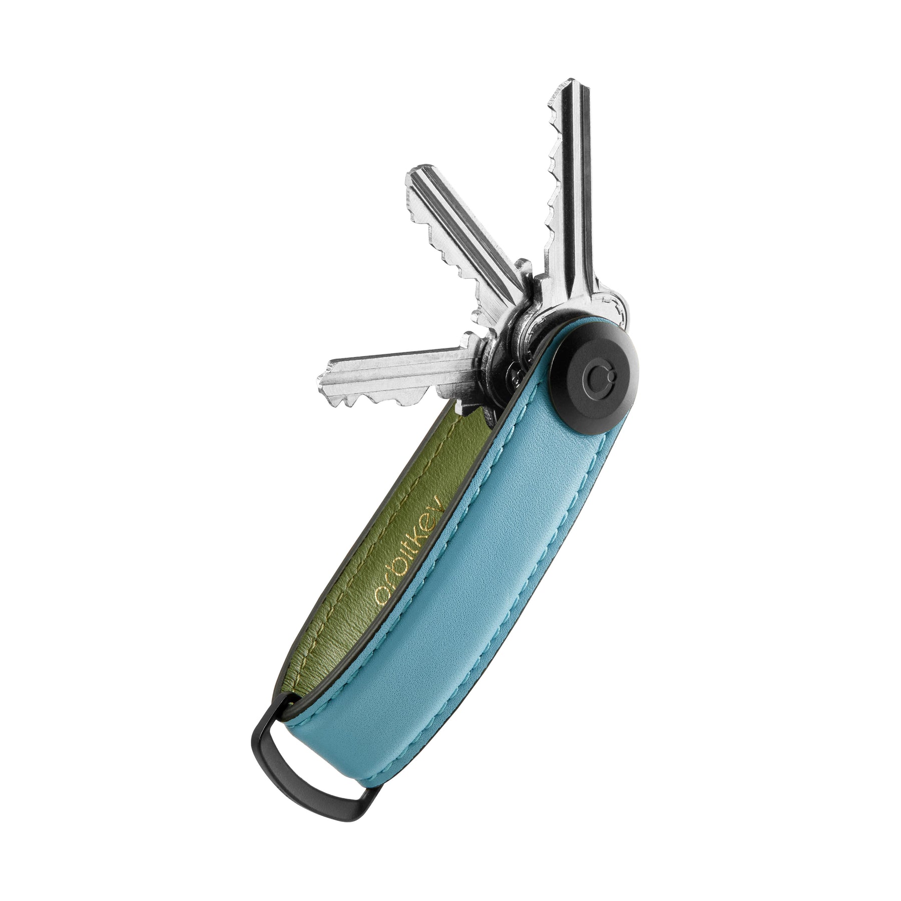 Seasonal Colour Leather Key Organiser, Sea Foam | Orbitkey - Wake Concept Store