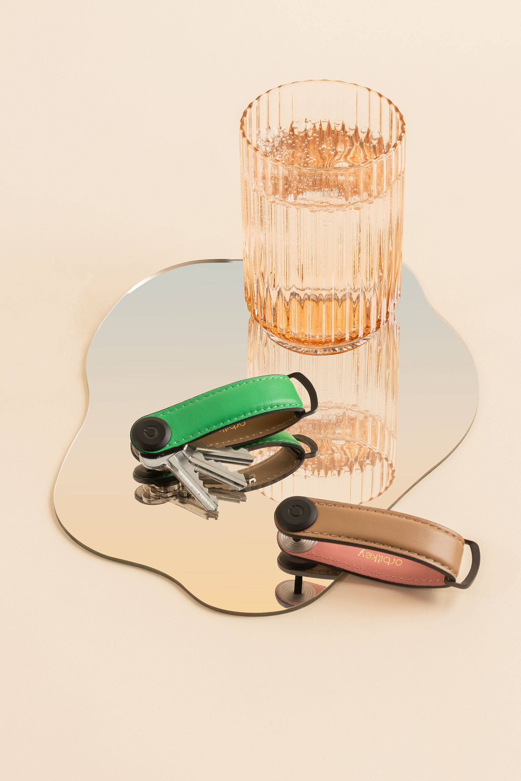 Seasonal Colour Leather Key Organiser, Island Green | Orbitkey - Wake Concept Store