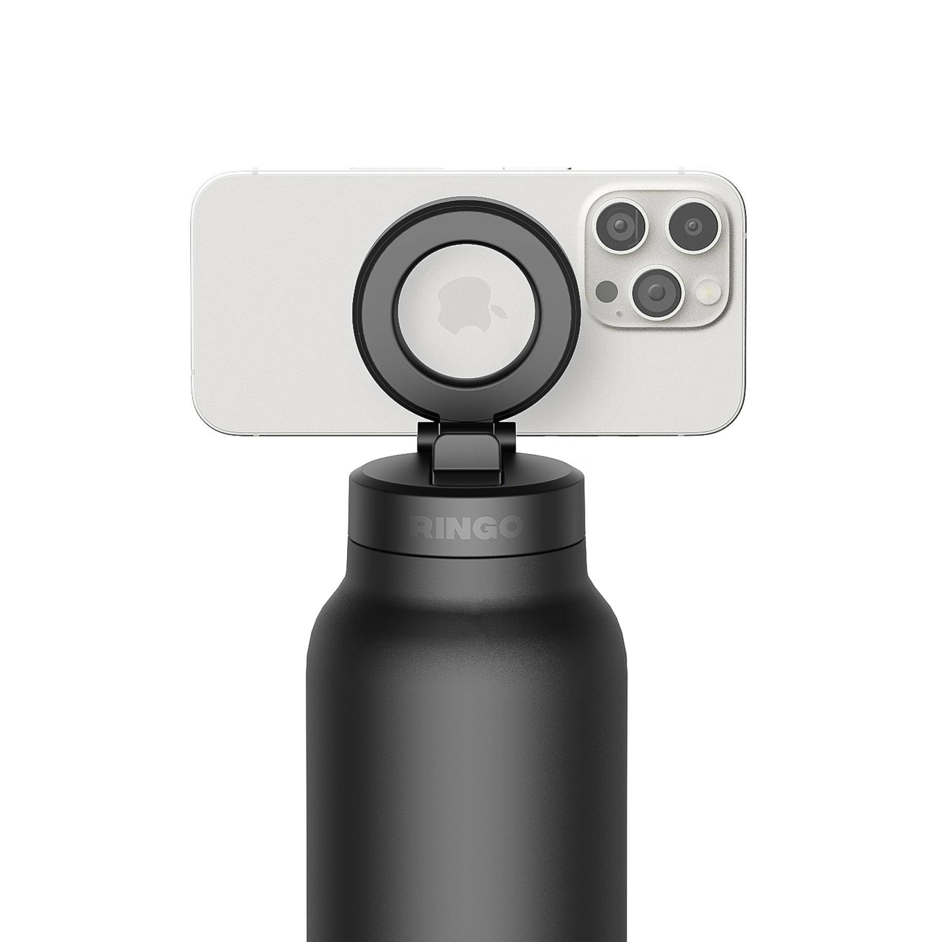 RINGO PRO Magsafe Water Bottle with Sip Lid 24oz, Black