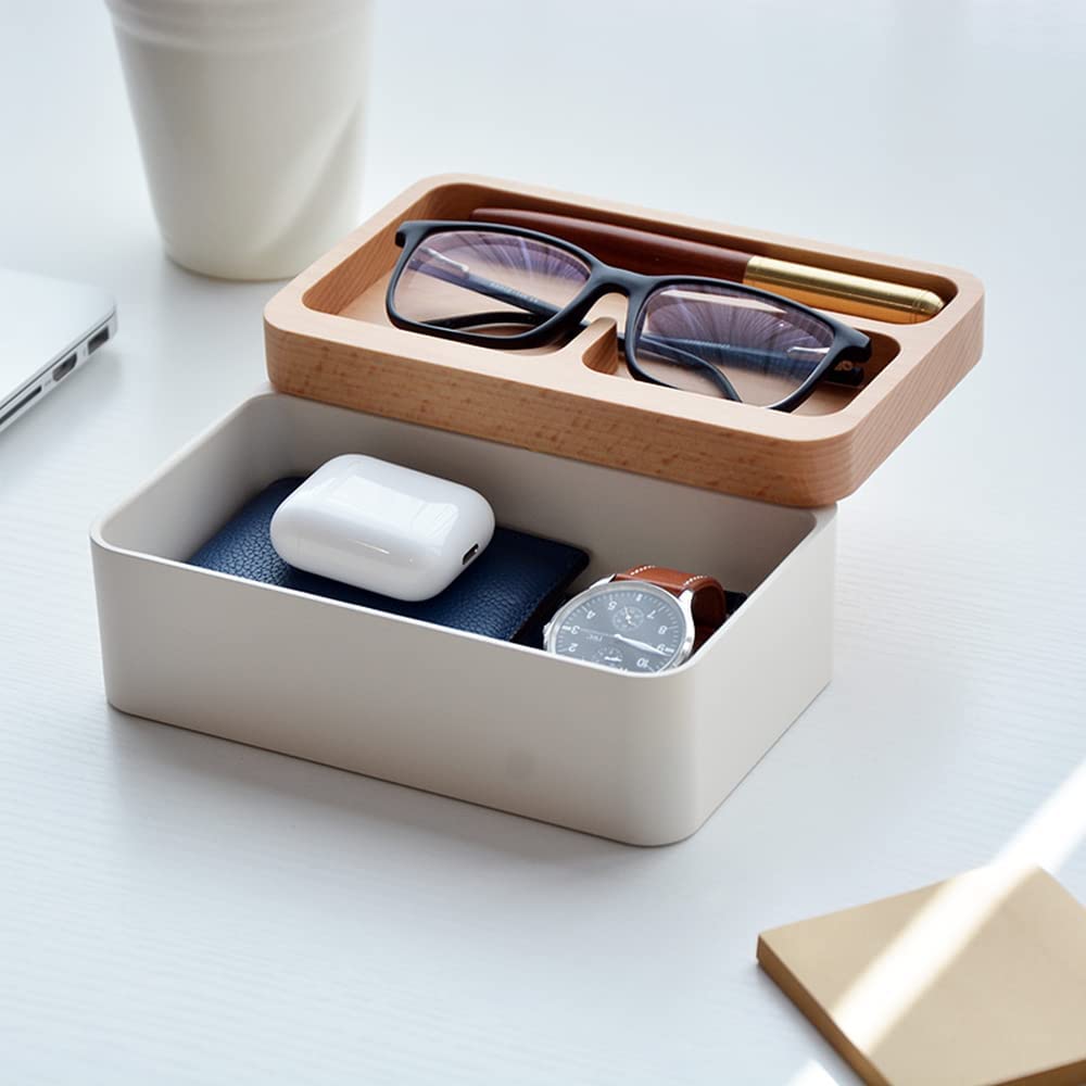 Revov Magnetic Rotating Tray Box, White | Mordeco - Wake Concept Store