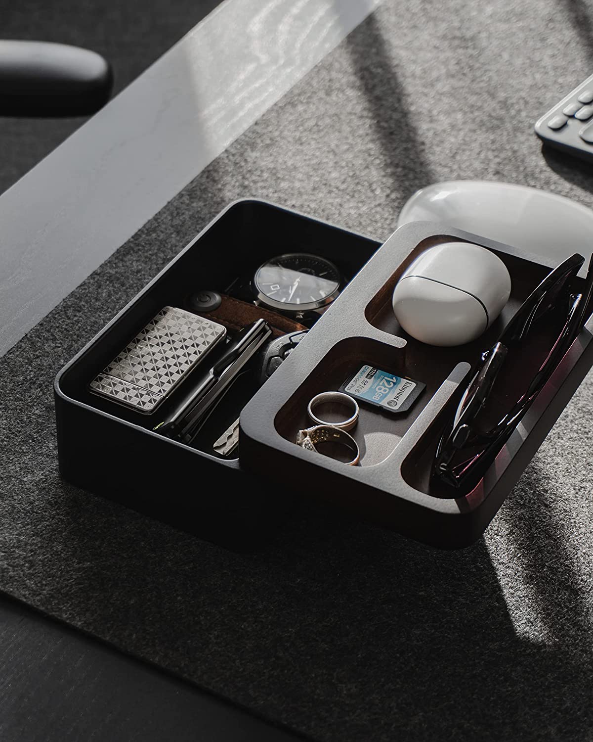 Revov Magnetic Rotating Tray Box, Black | Mordeco - Wake Concept Store