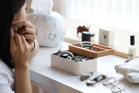 Revov Magnetic Rotating Tray Box, White | Mordeco - Wake Concept Store