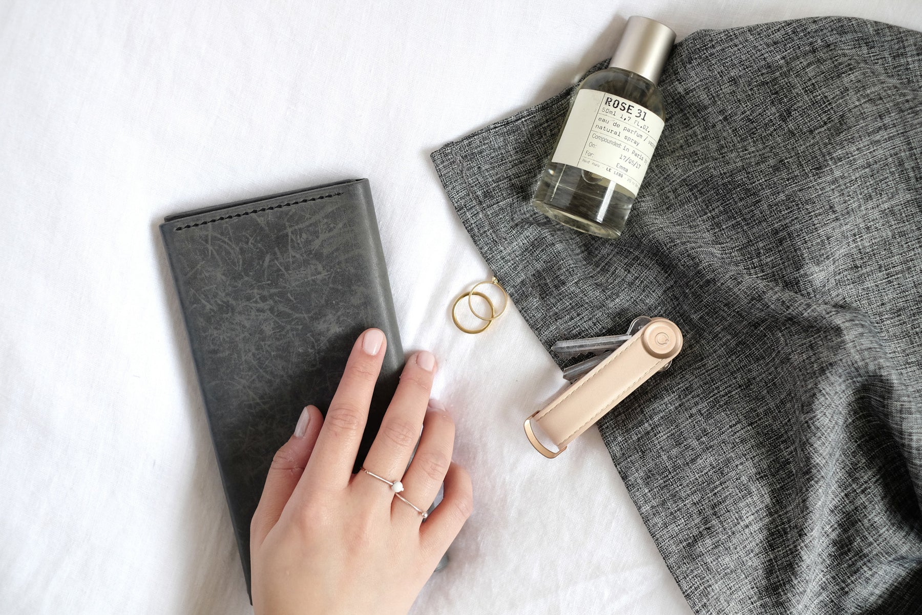Leather Key Organiser, Blush/Blush | Orbitkey - Wake Concept Store