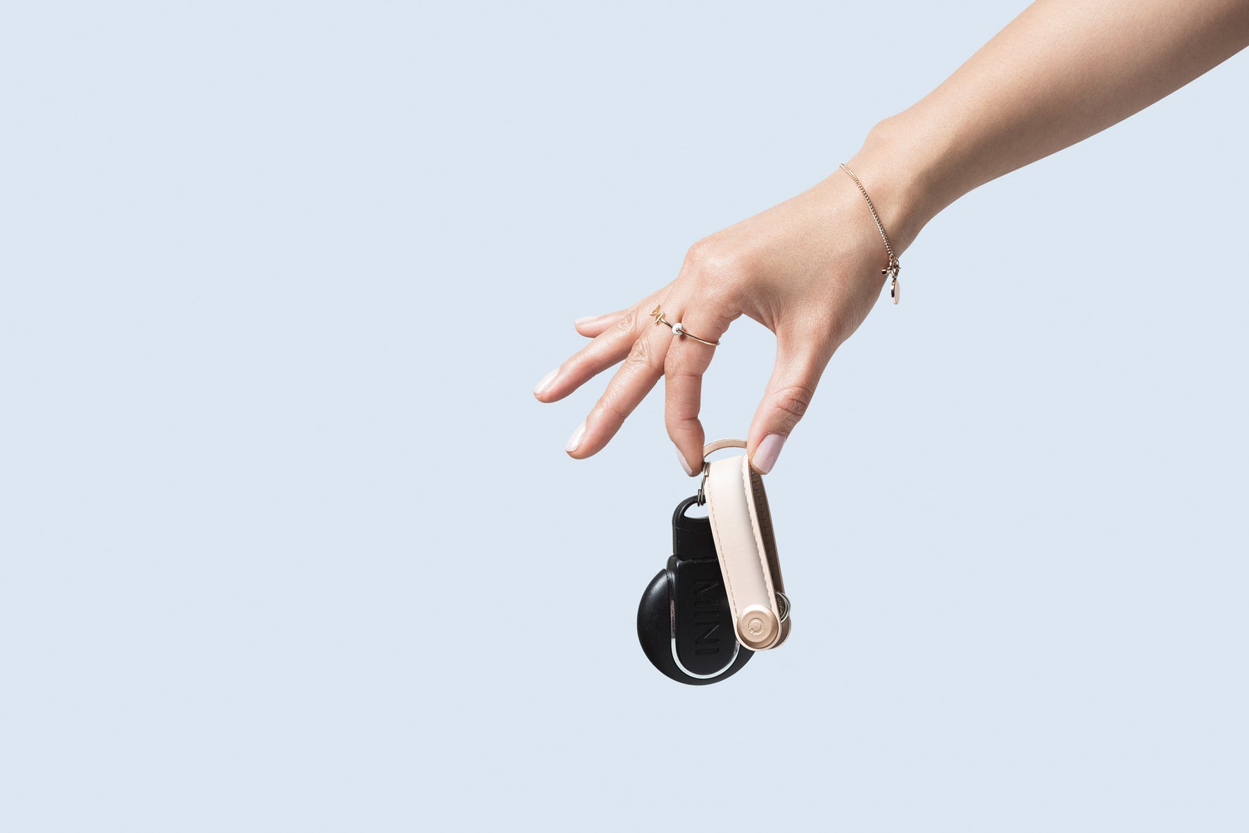 Leather Key Organiser, Blush/Blush | Orbitkey - Wake Concept Store