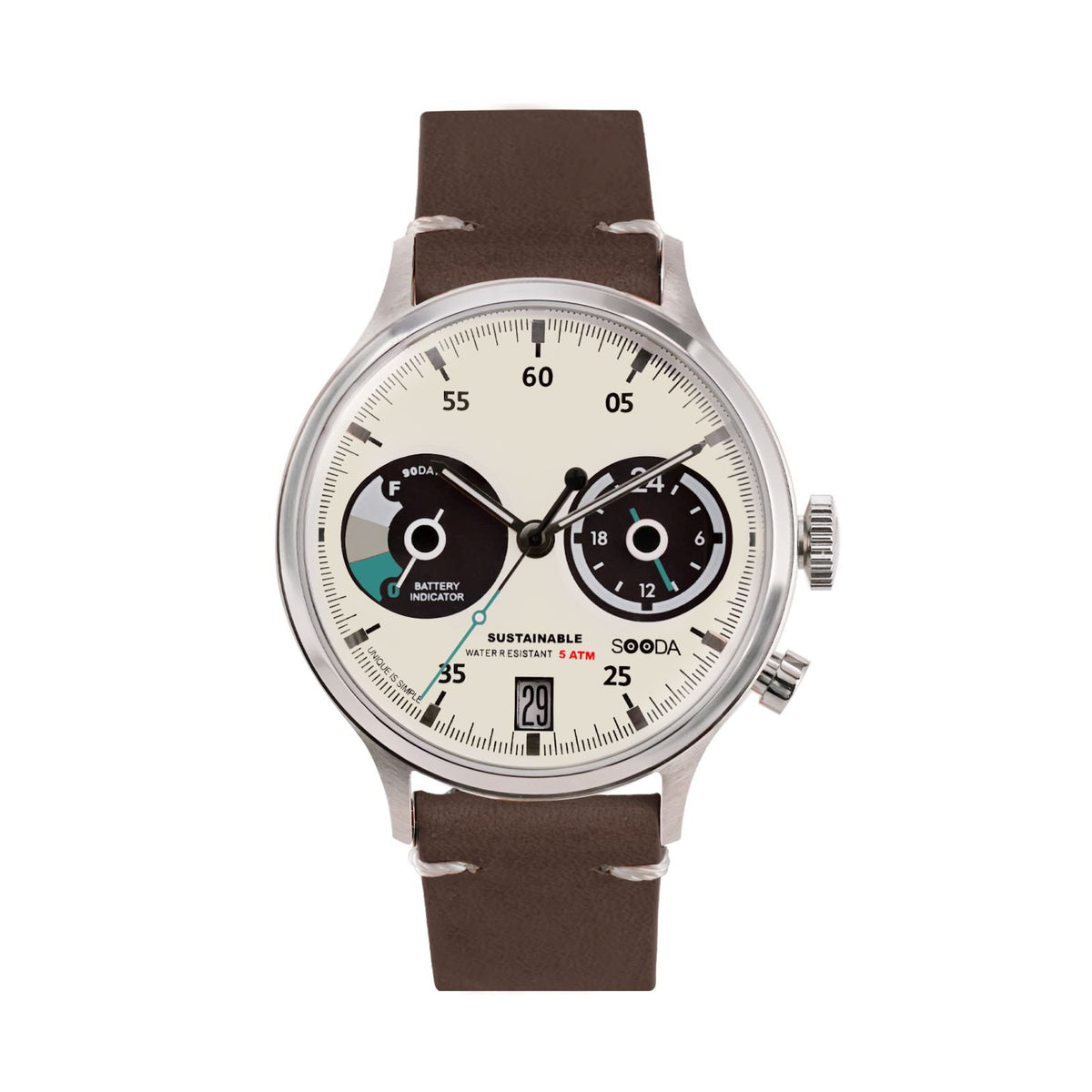 Sooda Solar Watch, Dark Brown | TACS - Wake Concept Store
