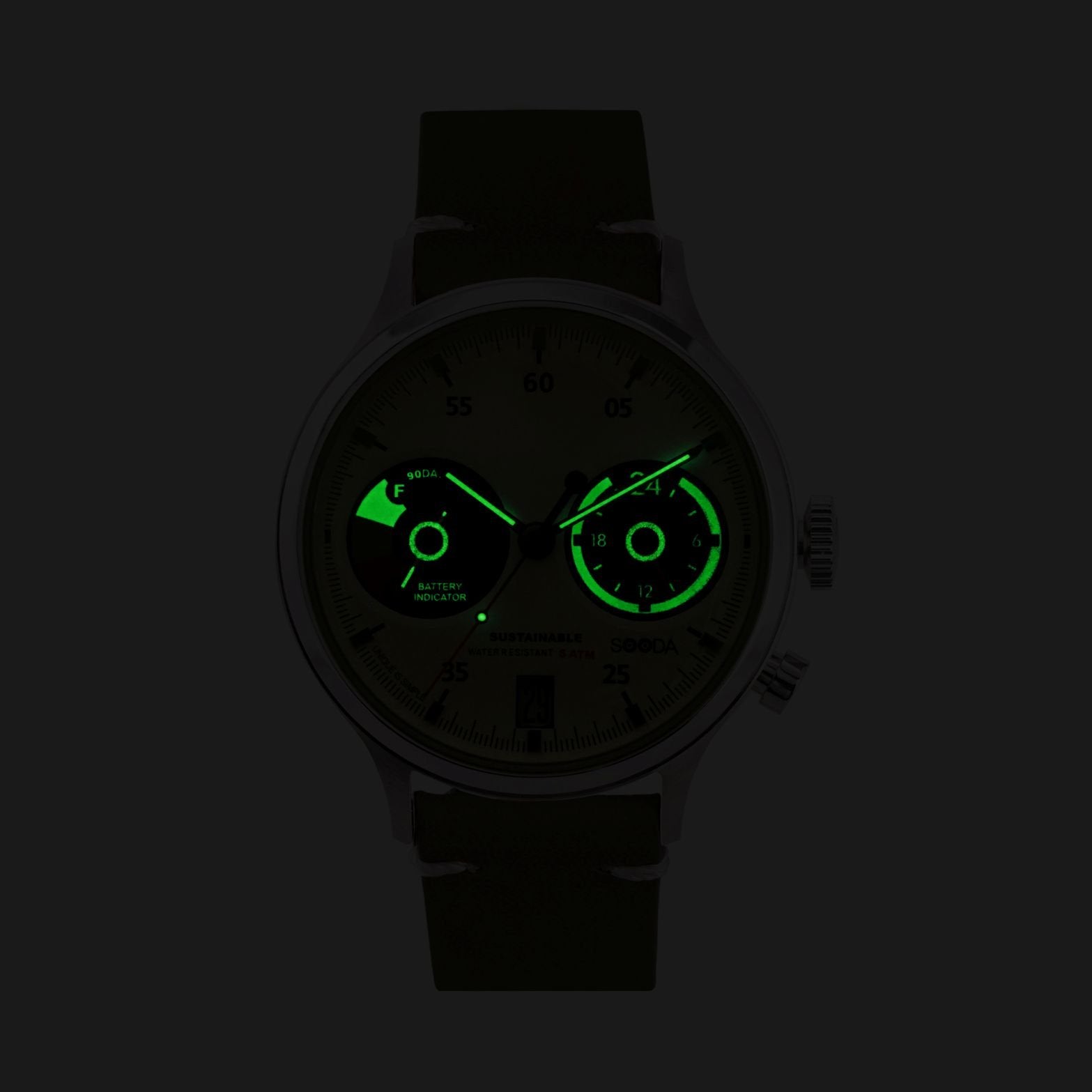 Sooda Solar Watch, Dark Brown | TACS - Wake Concept Store