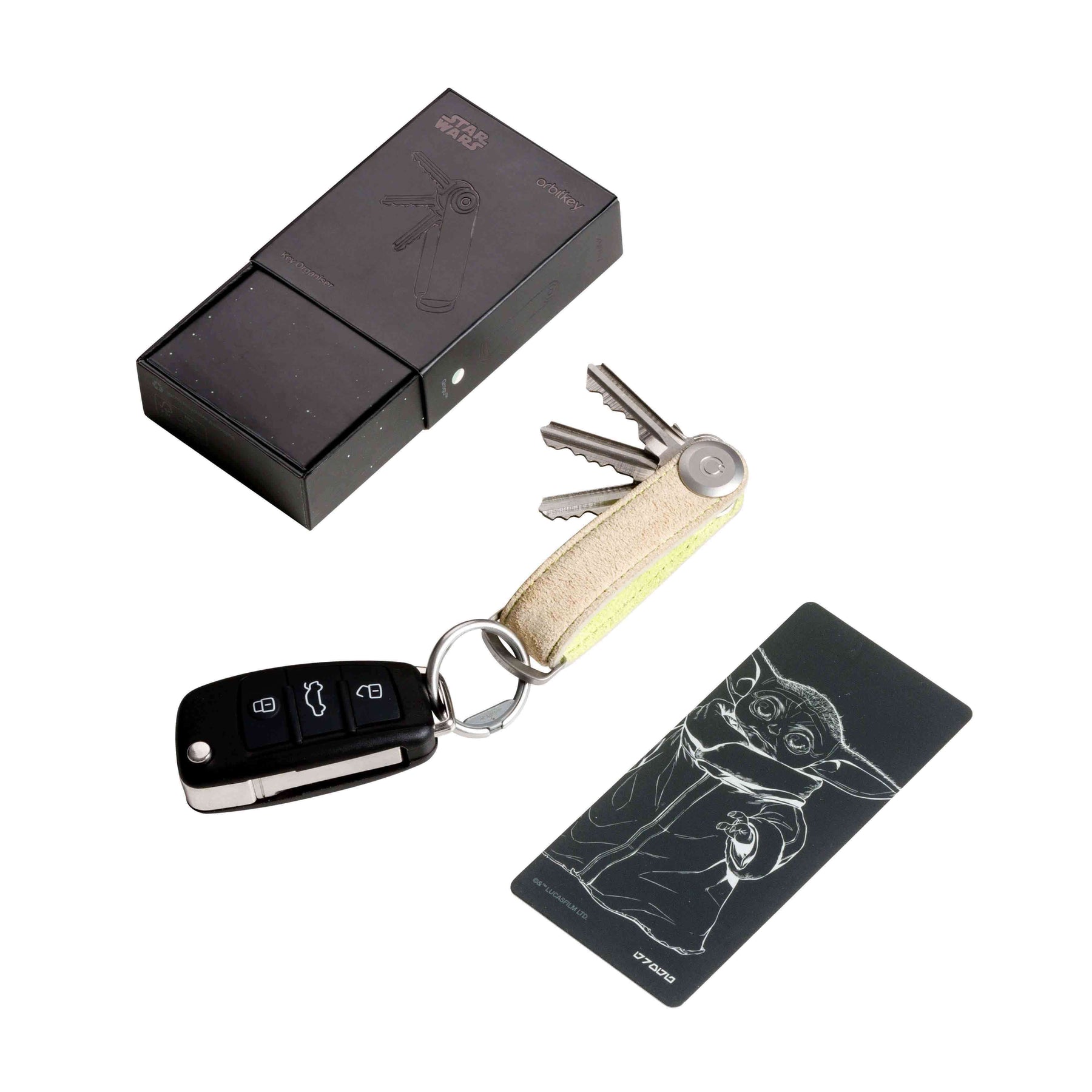 Star Wars Nubuck Leather Key Organiser, Grogu™ | Orbitkey - Wake Concept Store