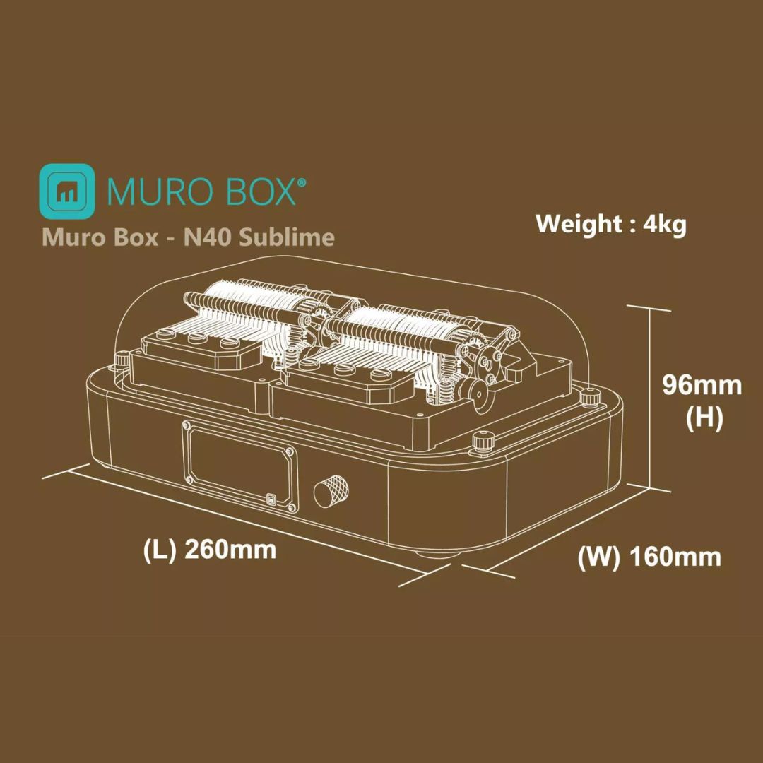 Muro Box N40 Sublime, Mechanical Music Box with Resonance Box