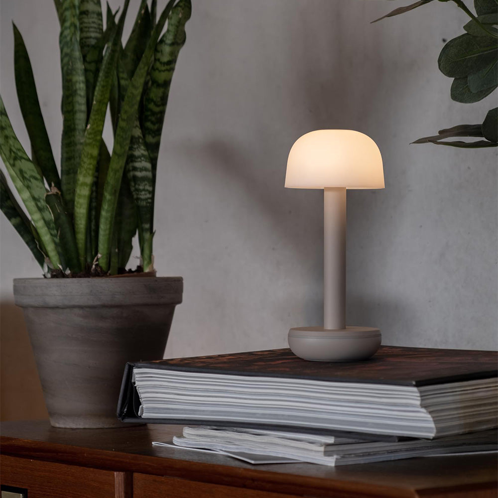 Two Beige Frosted Cordless Table Lamp | Humble - Wake Concept Store