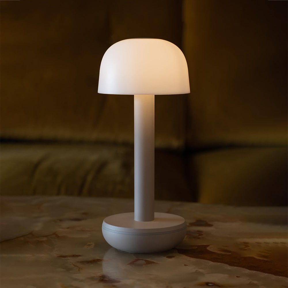 Two Beige Frosted Cordless Table Lamp | Humble - Wake Concept Store