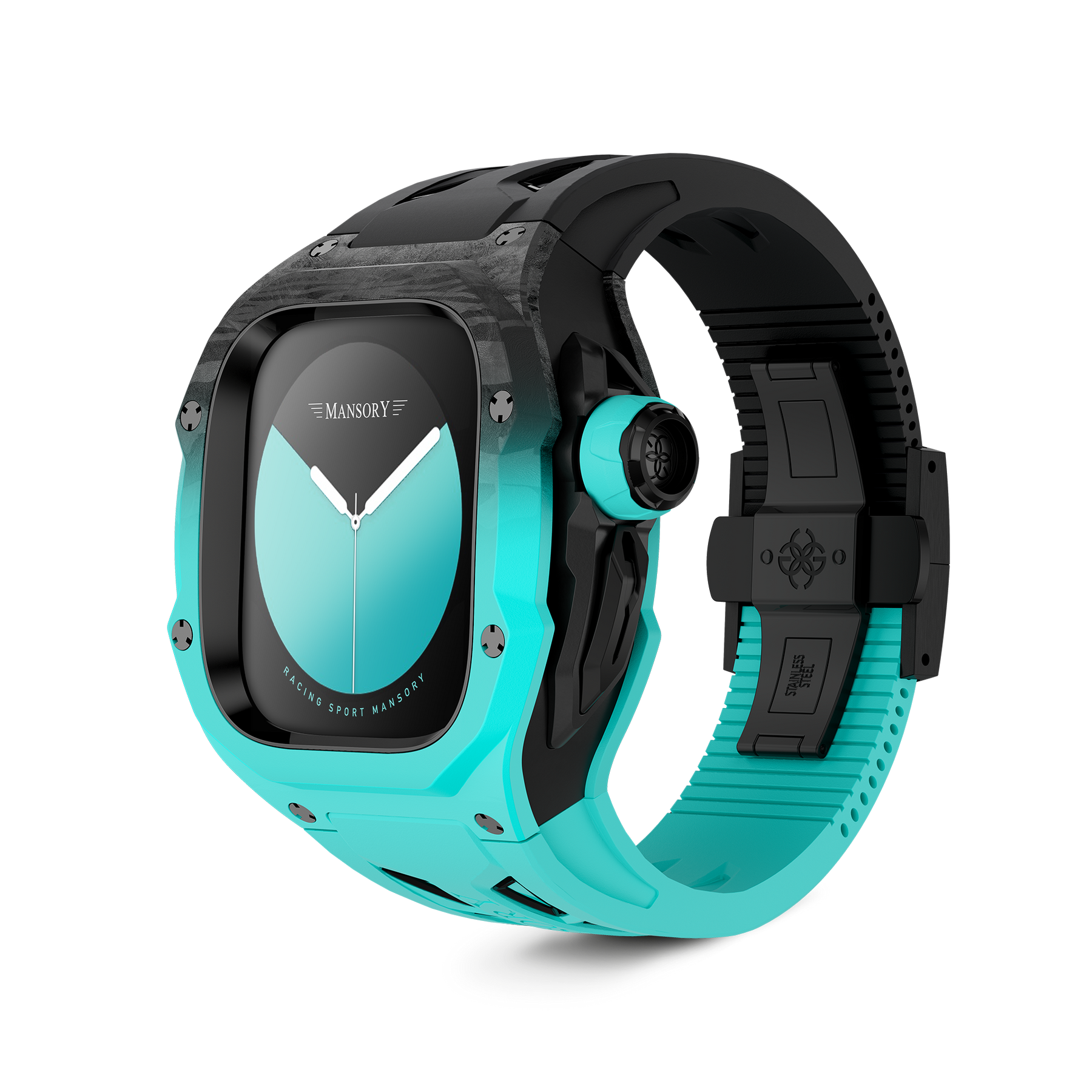 Apple Watch Ultra Case RSCIII49 Mansory, Noir et Menthe