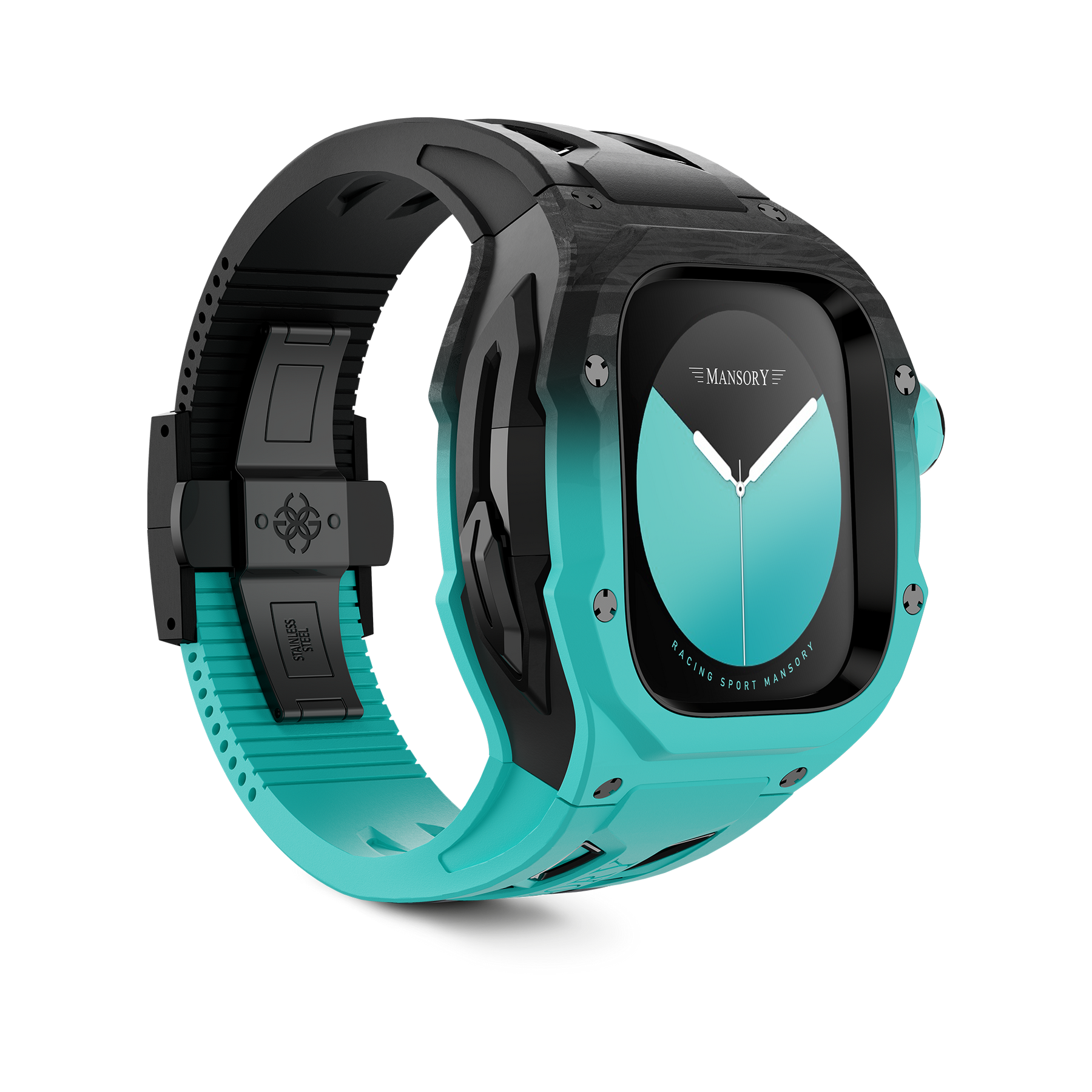 Apple Watch Ultra Case RSCIII49 Mansory, Noir et Menthe