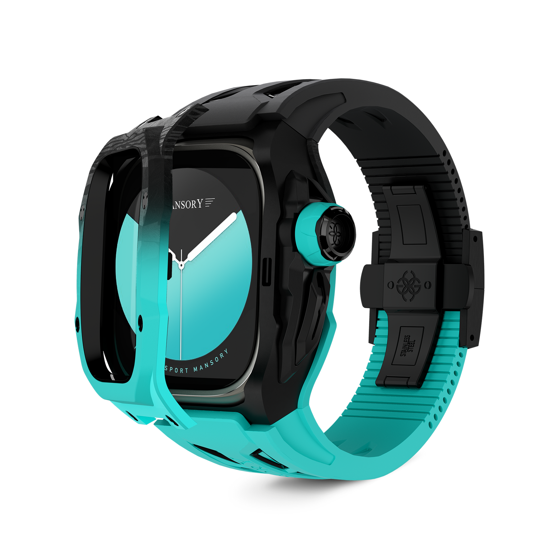 Apple Watch Ultra Case RSCIII49 Mansory, Noir et Menthe