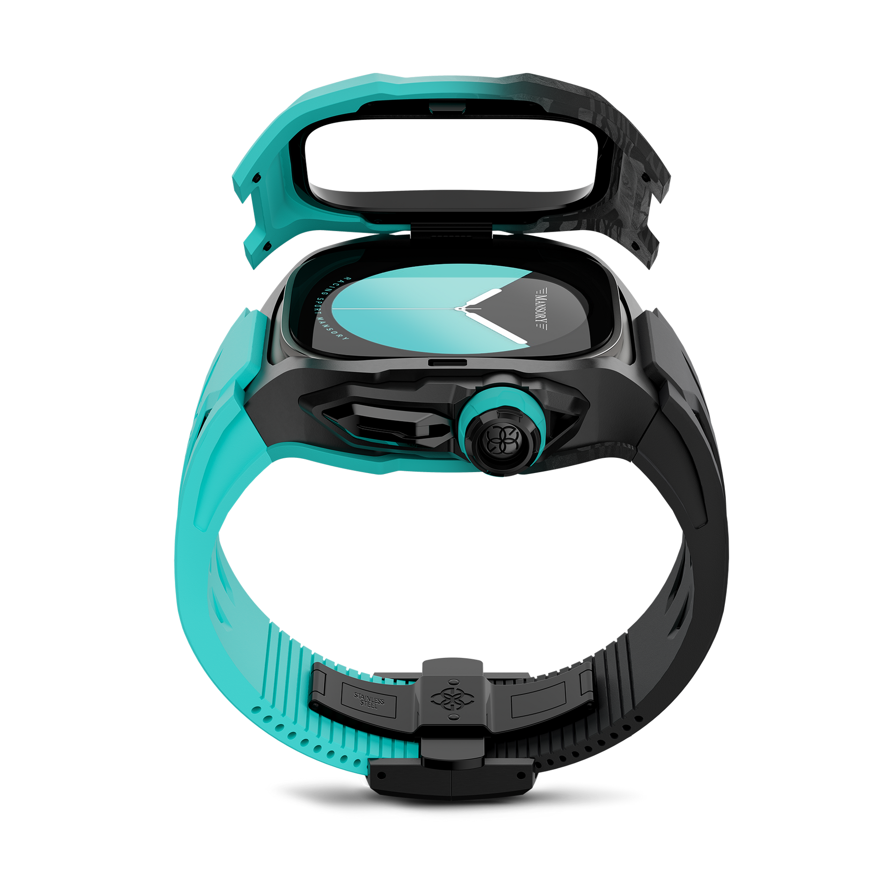 Apple Watch Ultra Case RSCIII49 Mansory, Noir et Menthe