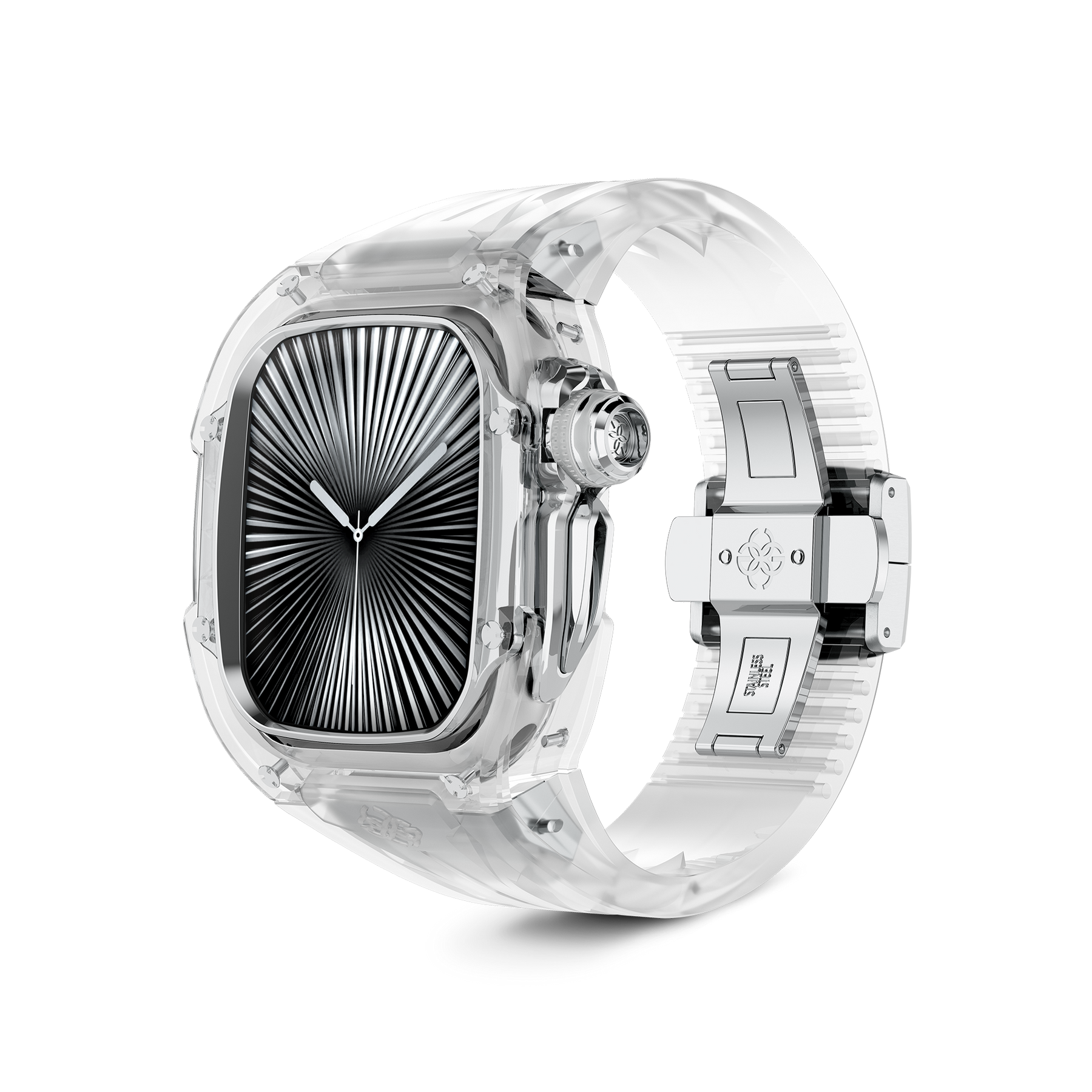 Apple Watch 10 Case RSTRIII46, Crystal Steel