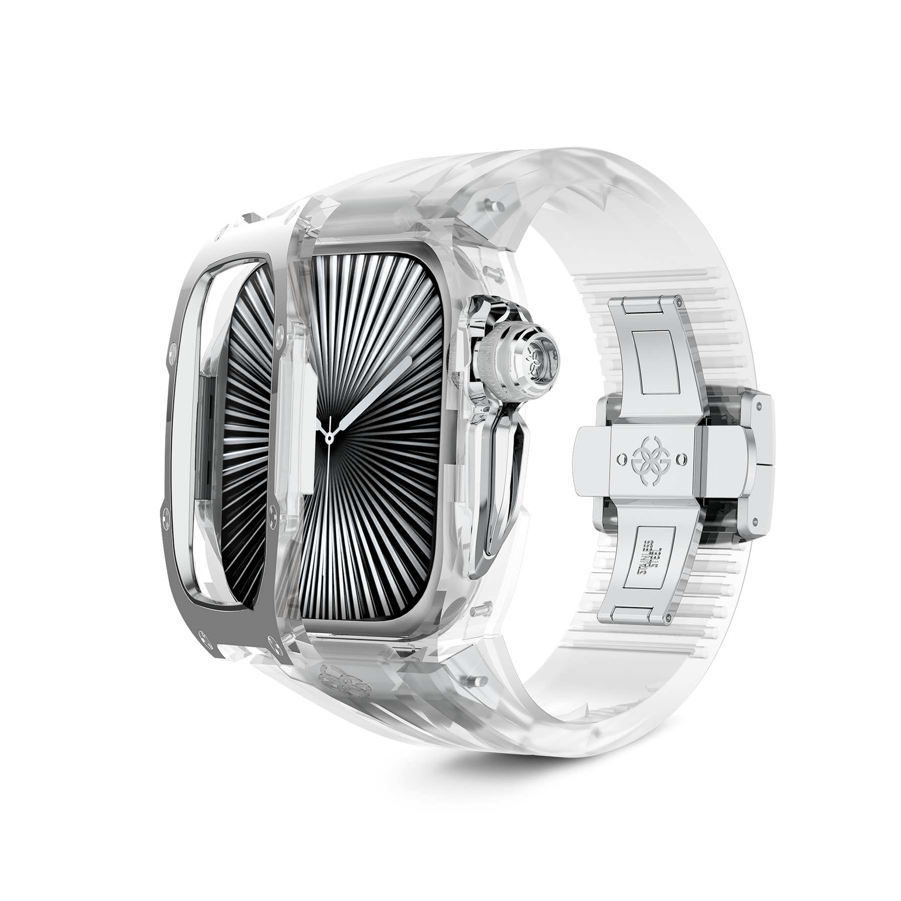 Apple Watch 10 Case RSTRIII46, Crystal Steel