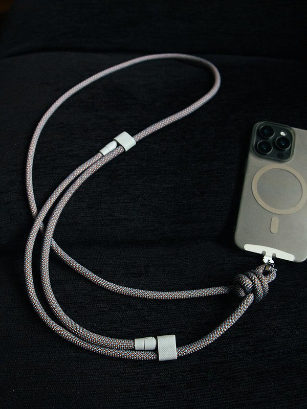 Yoggle Power Click Charging Cable & Crossbody Phone Strap, Purple Blue