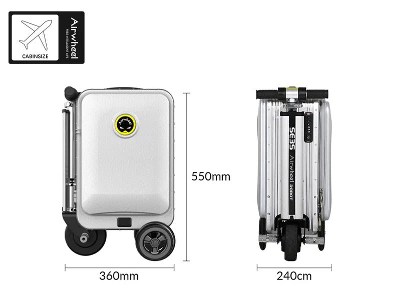 Airwheel SE3SL Boardable Smart Riding Suitcase, Silver
