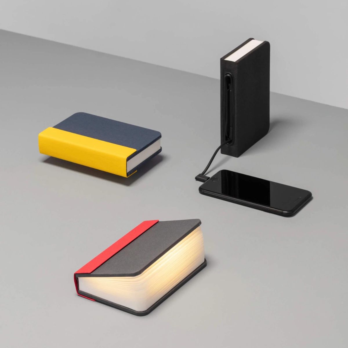 Lito Mini Book Lamp, Yellow/Navy | Lumio - Wake Concept Store