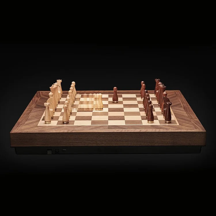 PHANTOM Wireless Minimal Smart Chessboard, Dark Walnut