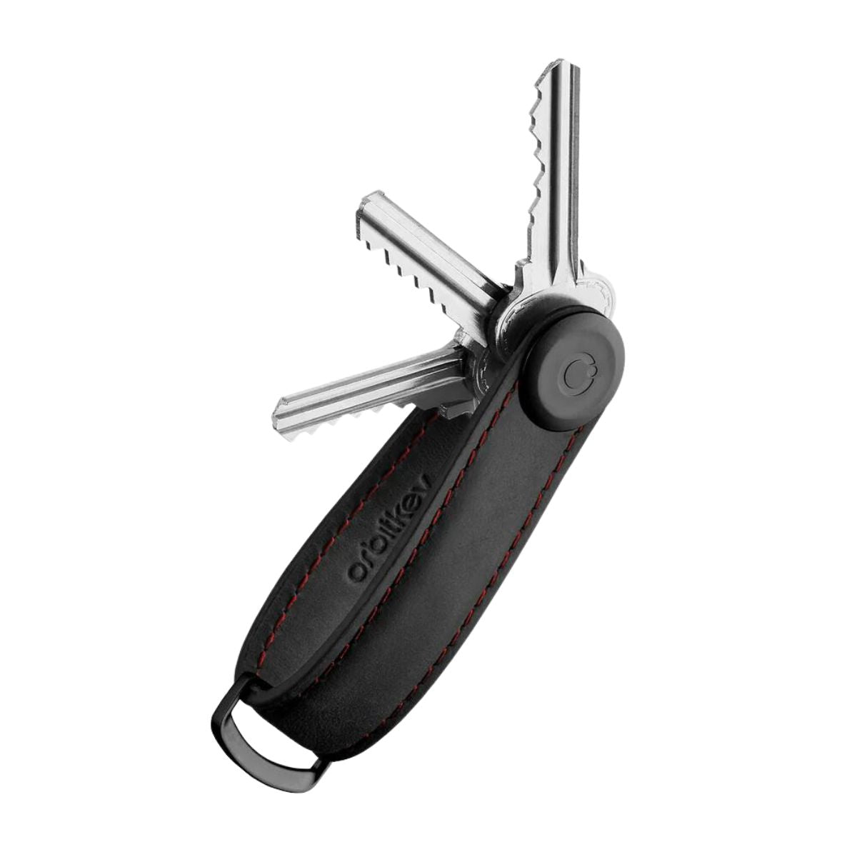 Crazy Horse Leather Key Organiser, Obsidian Black/Red | Orbitkey - Wake Concept Store
