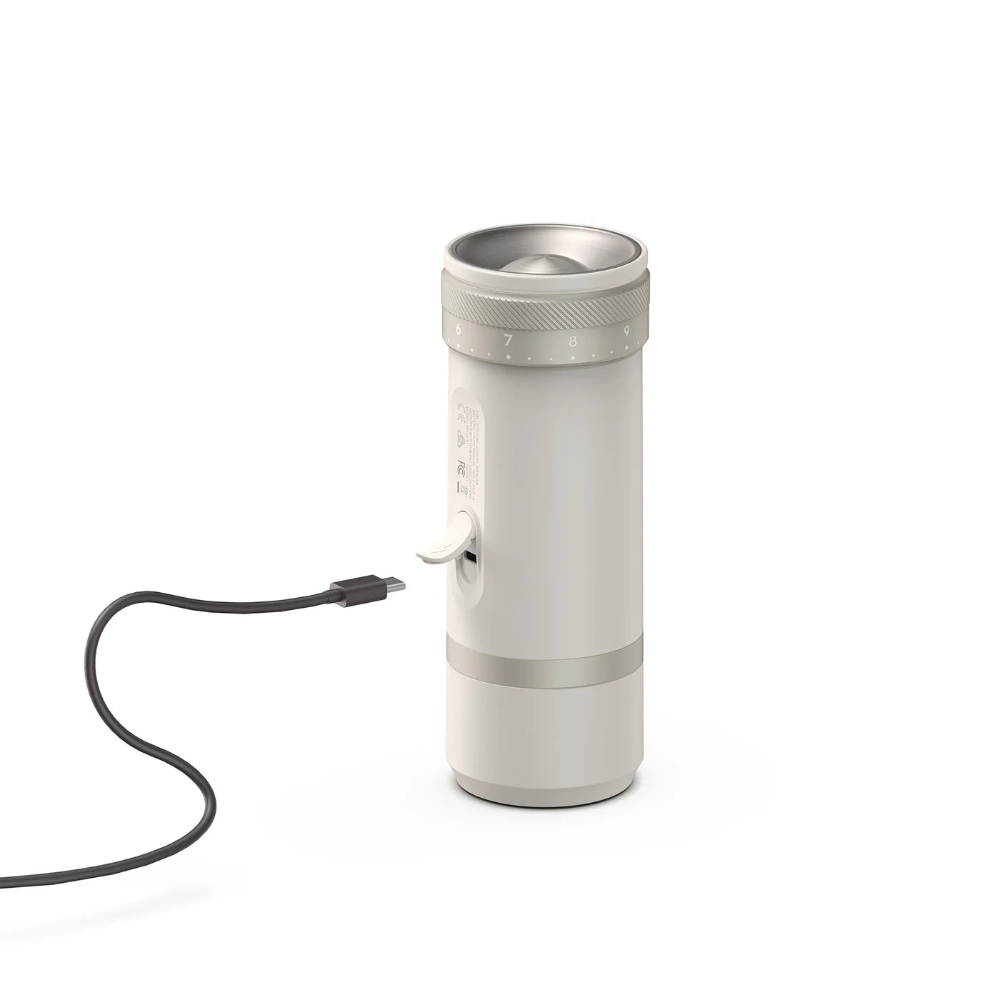 Fino Portable Electric Coffee Grinder, Sandstone White