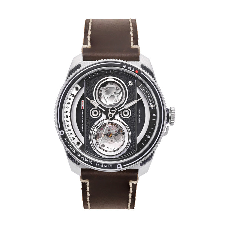 Automatic Twin Lens Watch - Modern Silver Box Set | TACS - Wake Concept Store