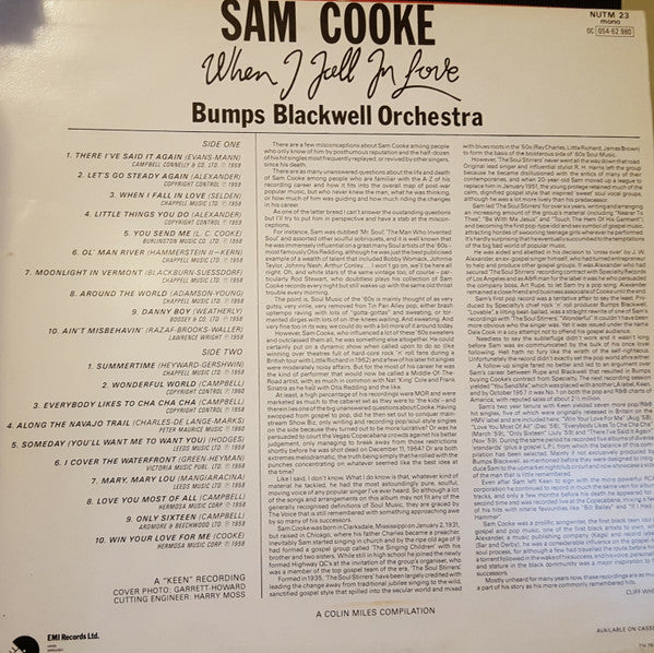 Sam Cooke : When I Fall In Love (LP, Comp, Mono, RP)